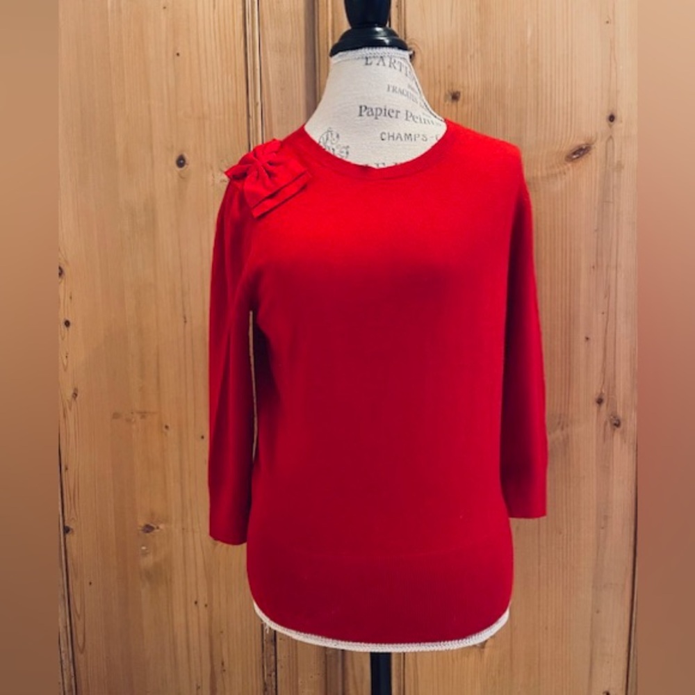 Ted Baker Red Sweater with Bow Detail